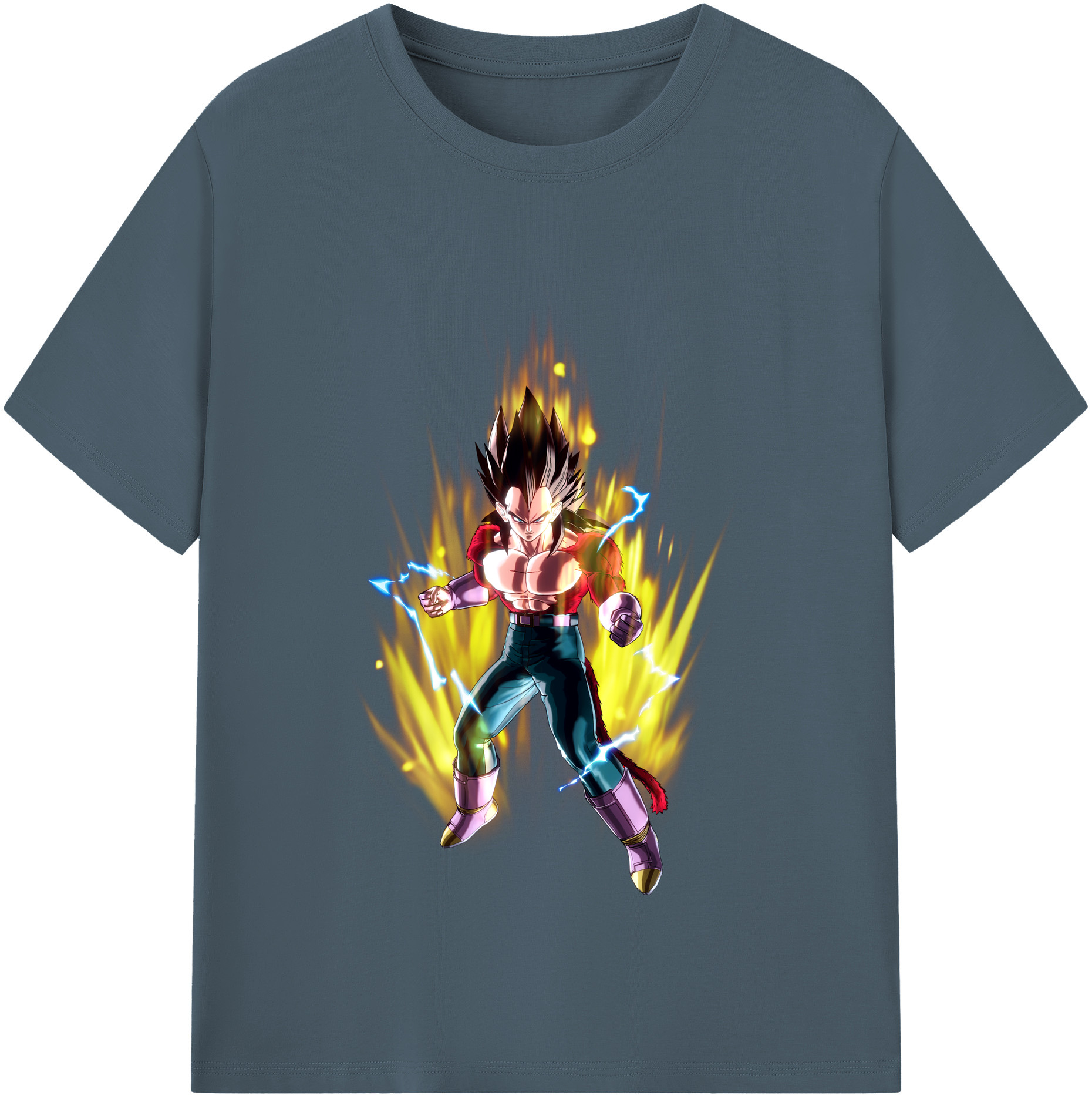 （画像用） ドラゴンボール ベジータ四世（Bejīta Yonsei）DRAGON BALL Vegeta IV 綿100％半袖Tシャツ（フロントプリント）